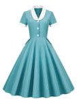 Robe Turquoise Style Années 60 Femme