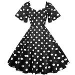 Robe Noire Manches Bouffantes Pin Up