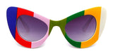 lunette oeil de chat multicolore années 50