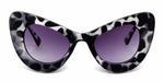 lunette oeil de chat tacheté noir années 50