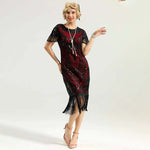 Robe Années 20 Gatsby Pas Cher Rouge