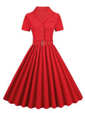 Robe Rouge Simple Années 30