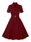 Robe Rouge Trapèze Style Années 60