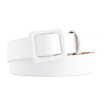 Ceinture Retro Uni Couleur Blanche - 107cm