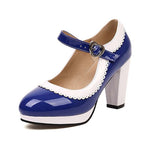 Chaussures Années 50 Escarpins Bleus