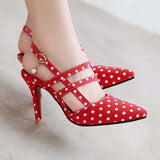 Chaussures Années 50 Escarpins Pin-Up Rouges
