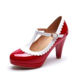 Chaussures Pin Up Rouges Talons Hauts