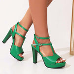 Chaussures Vertes Escarpins Style Années 50