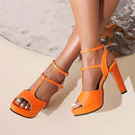 Escarpins Oranges Vintage Retro