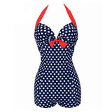 Maillot de Bain 1 Pièce Short à Pois