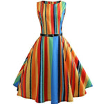 robe bandes multicolores