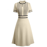 Robe Chaude Années 50 - Beige / S