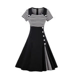 Robe Marinière Femme Grande Taille - Noir / L