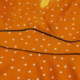 Robe Orange à Pois Année 50