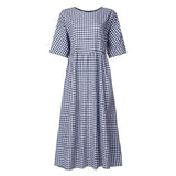 Robe Style Années 50 Grande Taille - Bleu / L