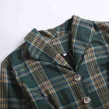 Robe Verte à Carreaux Vintage