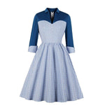 robe vichy bleu ciel