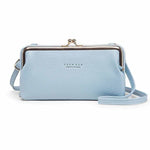 Sac Pochette en Cuir Bleu
